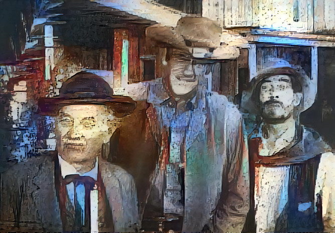 Gunsmoke gang; Marshal Dillon, Doc Adams, and Fetus