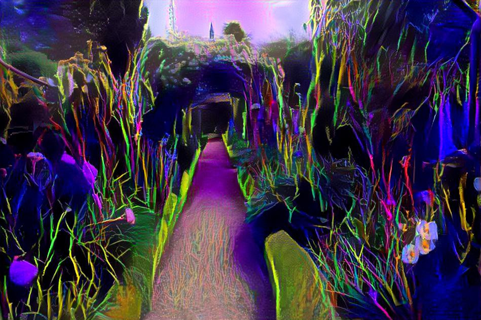 neon garden path