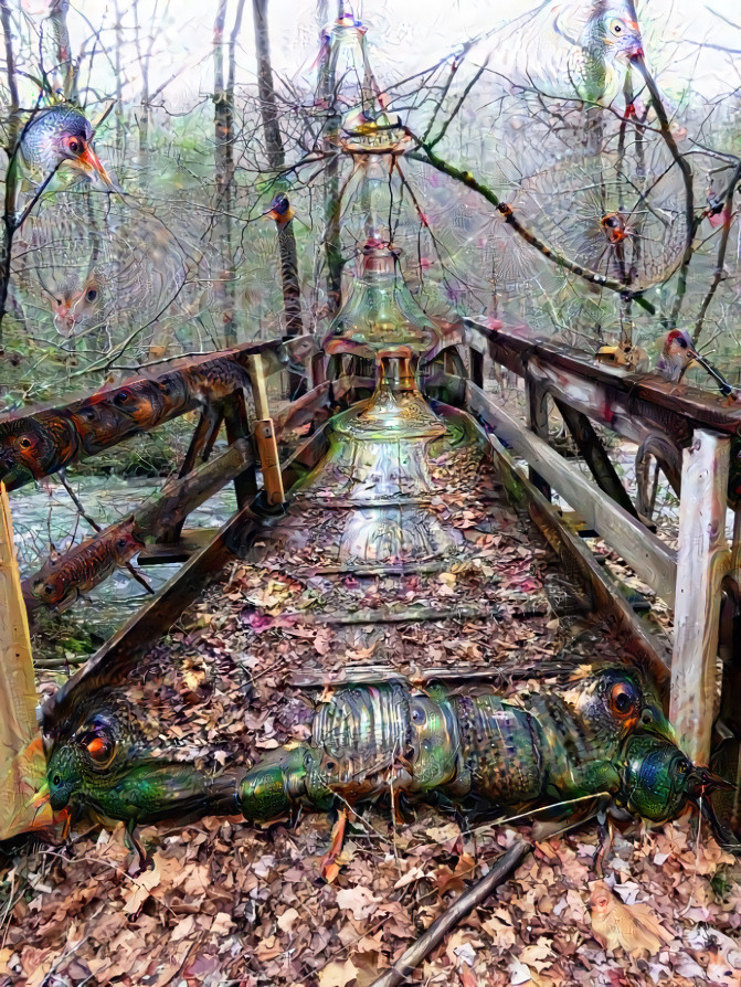 Wooden Foot Bridge Over Avery Creek