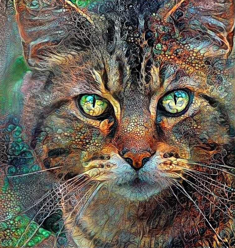 Goose, the cat with Kaleidoscope Eyes