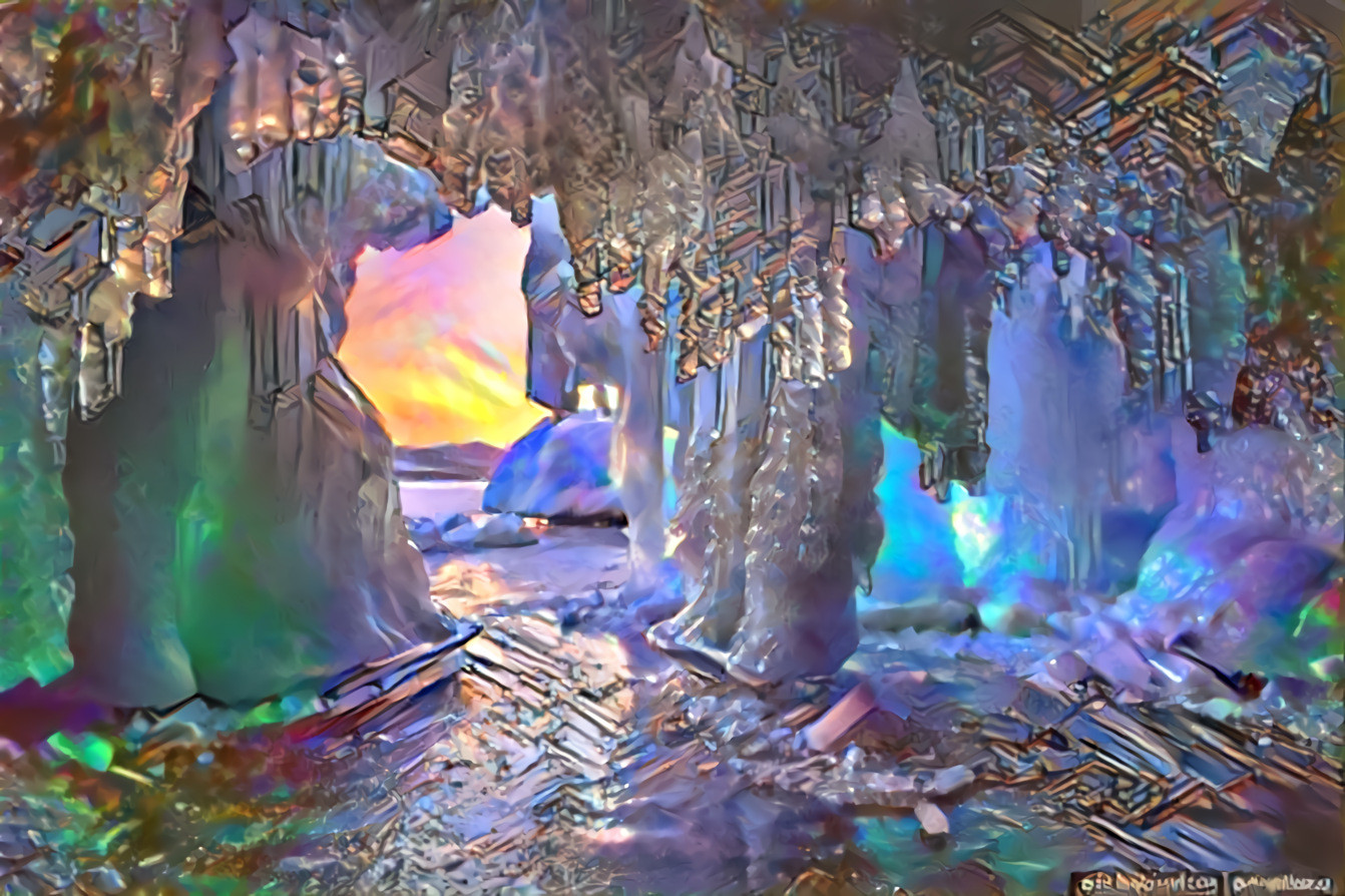 Ice cave on lake Baikal