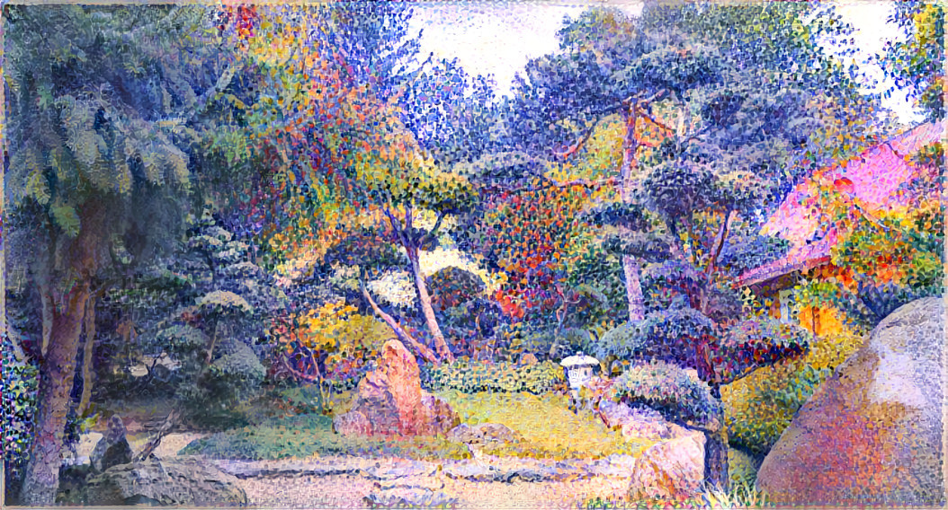 Jardin Japonais, style Henri Edmond Cross