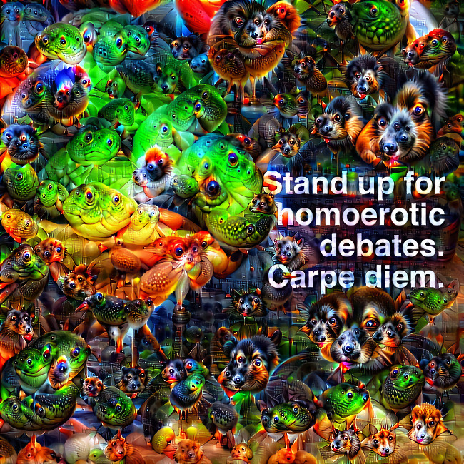 stand up for homoerotic debates. carpe diem.