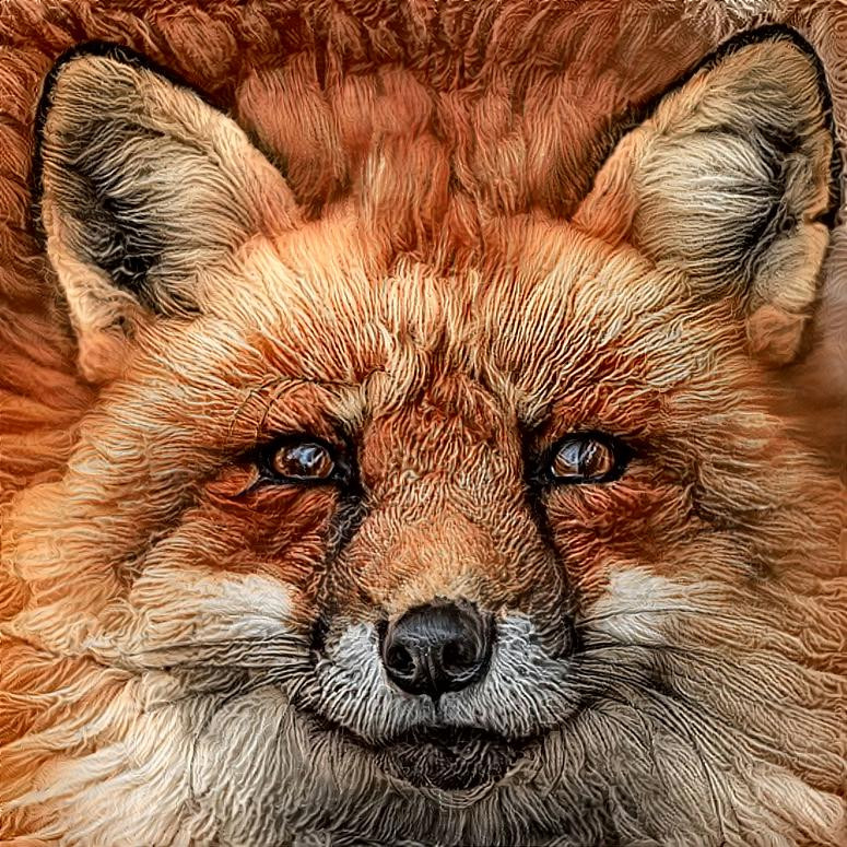 Deep Dream: Red Fox (Ver.8)