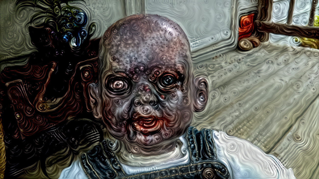 Jason's Zombaby On Porch Original Colors