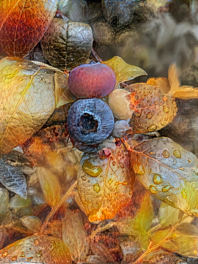 First ripe blueberry of the season in my yard.