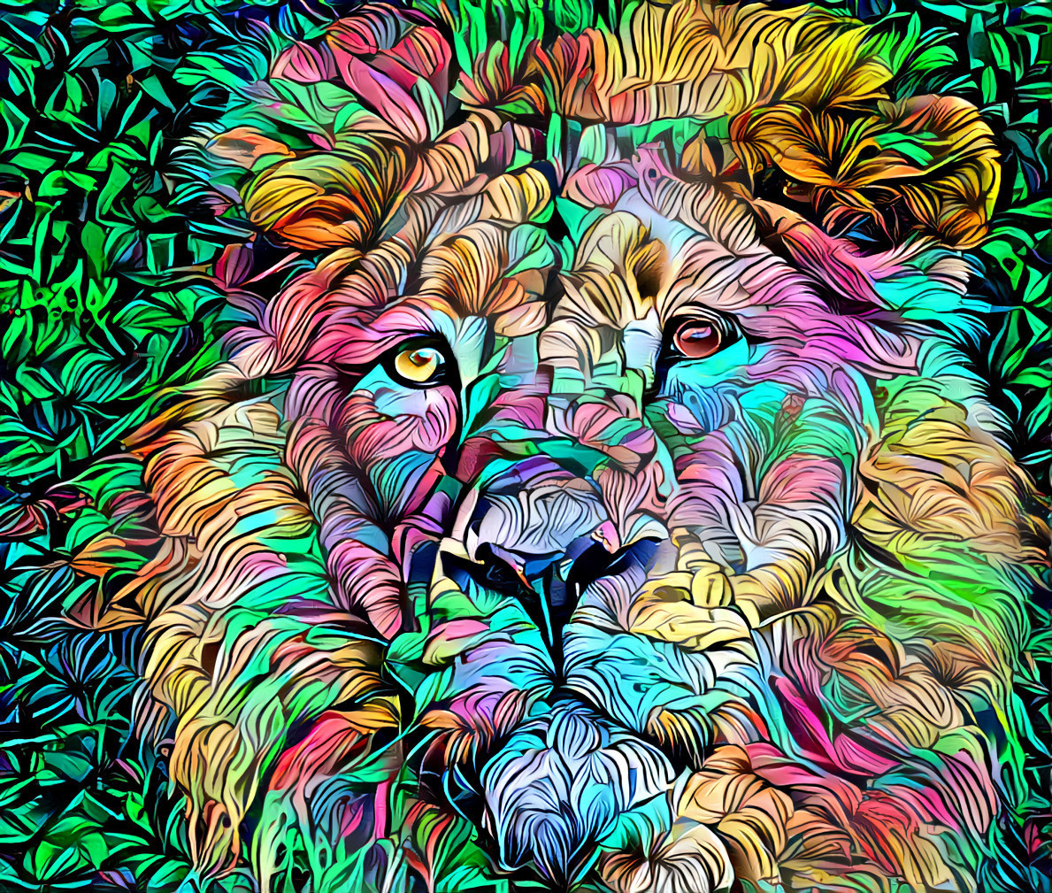 Dreaming lion