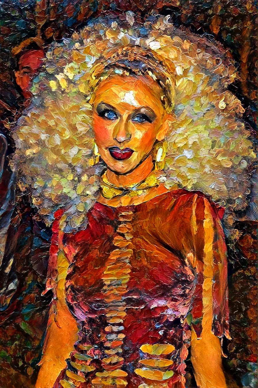 christina aguilera, painting