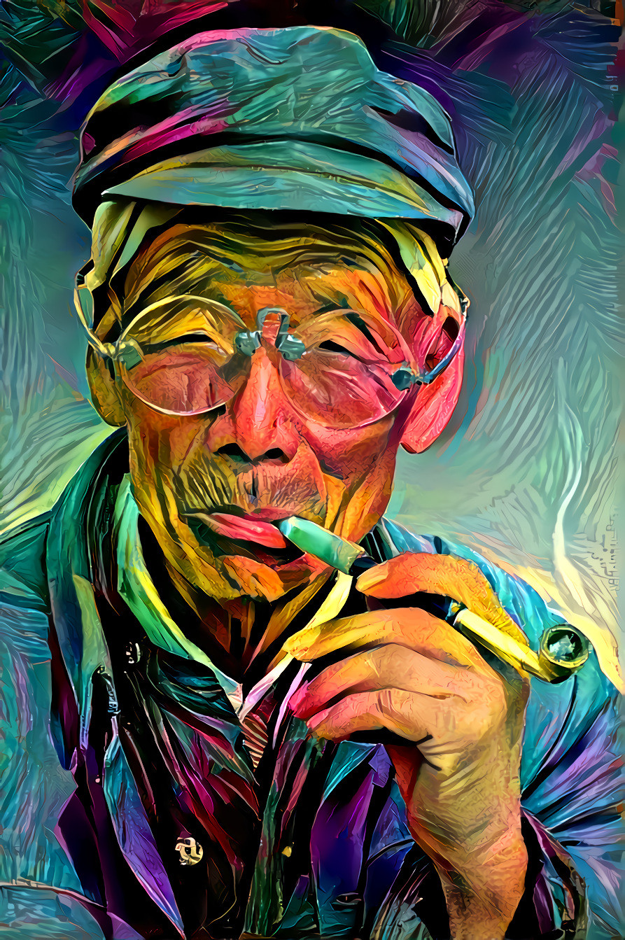 Old chinese smoking