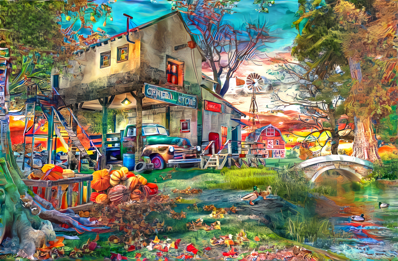 Autumn General Store - Artwork by Dominic Davison