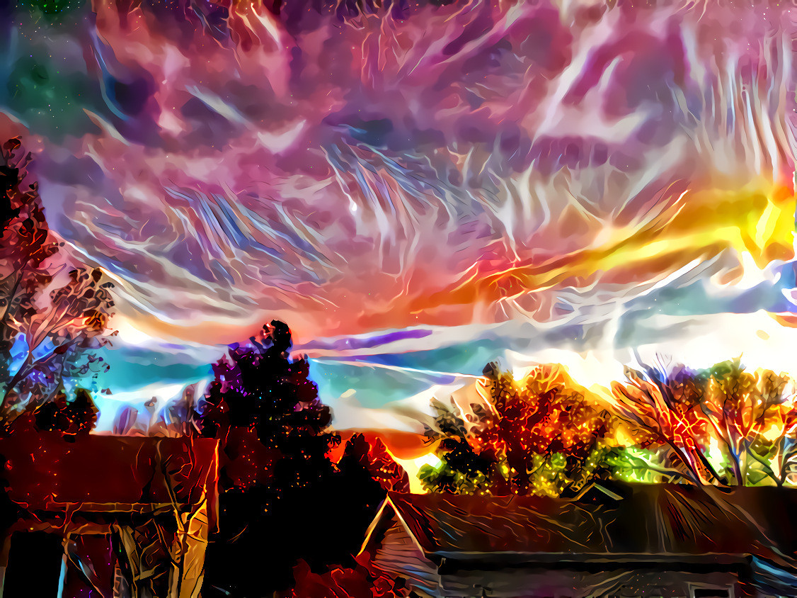 Backyard Sunset - Colorado (Daniel W. Prust Photography and style image collage)