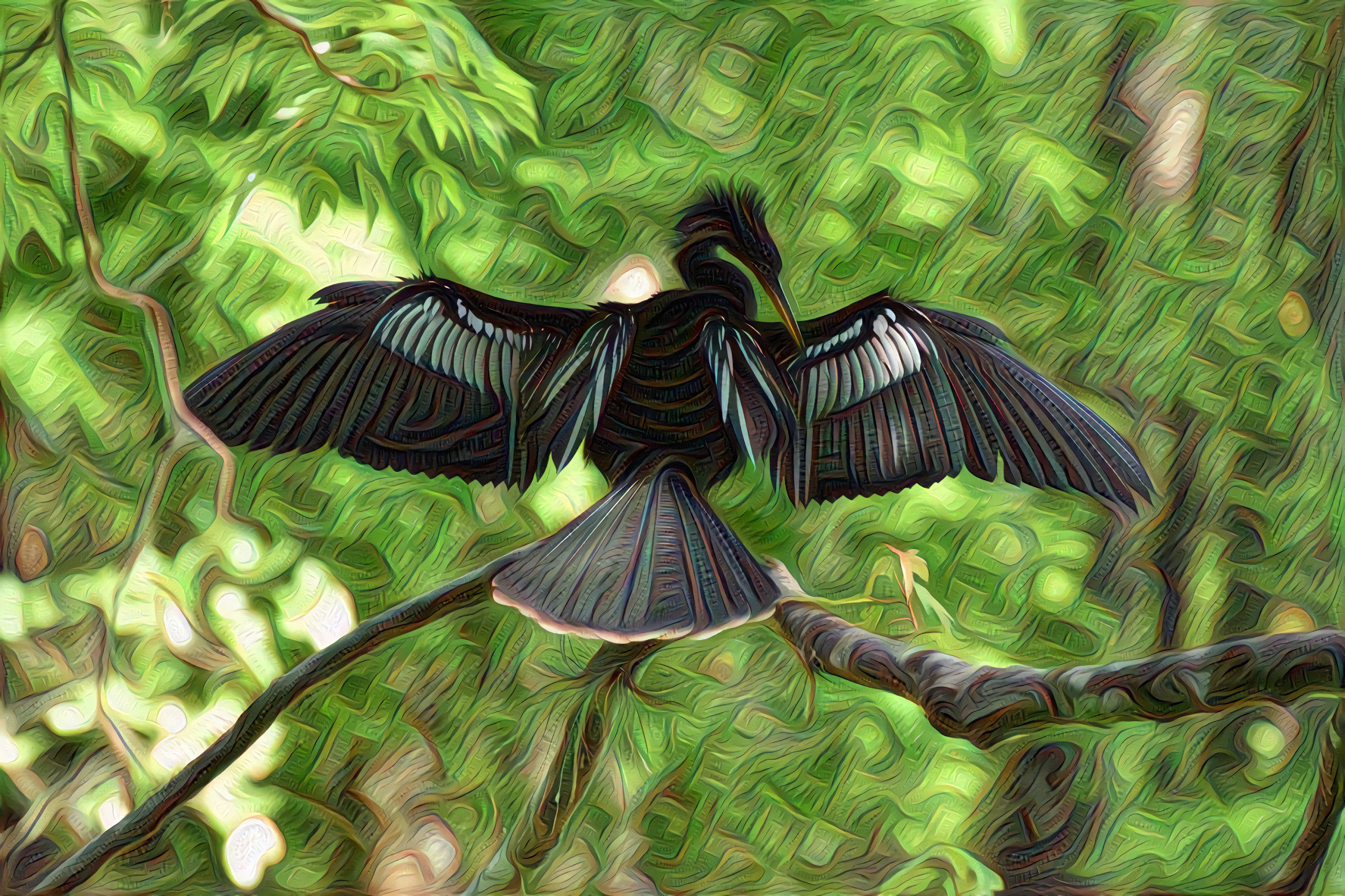 Anhinga, water bird