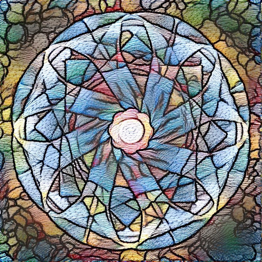 Vitral embroidery mandala