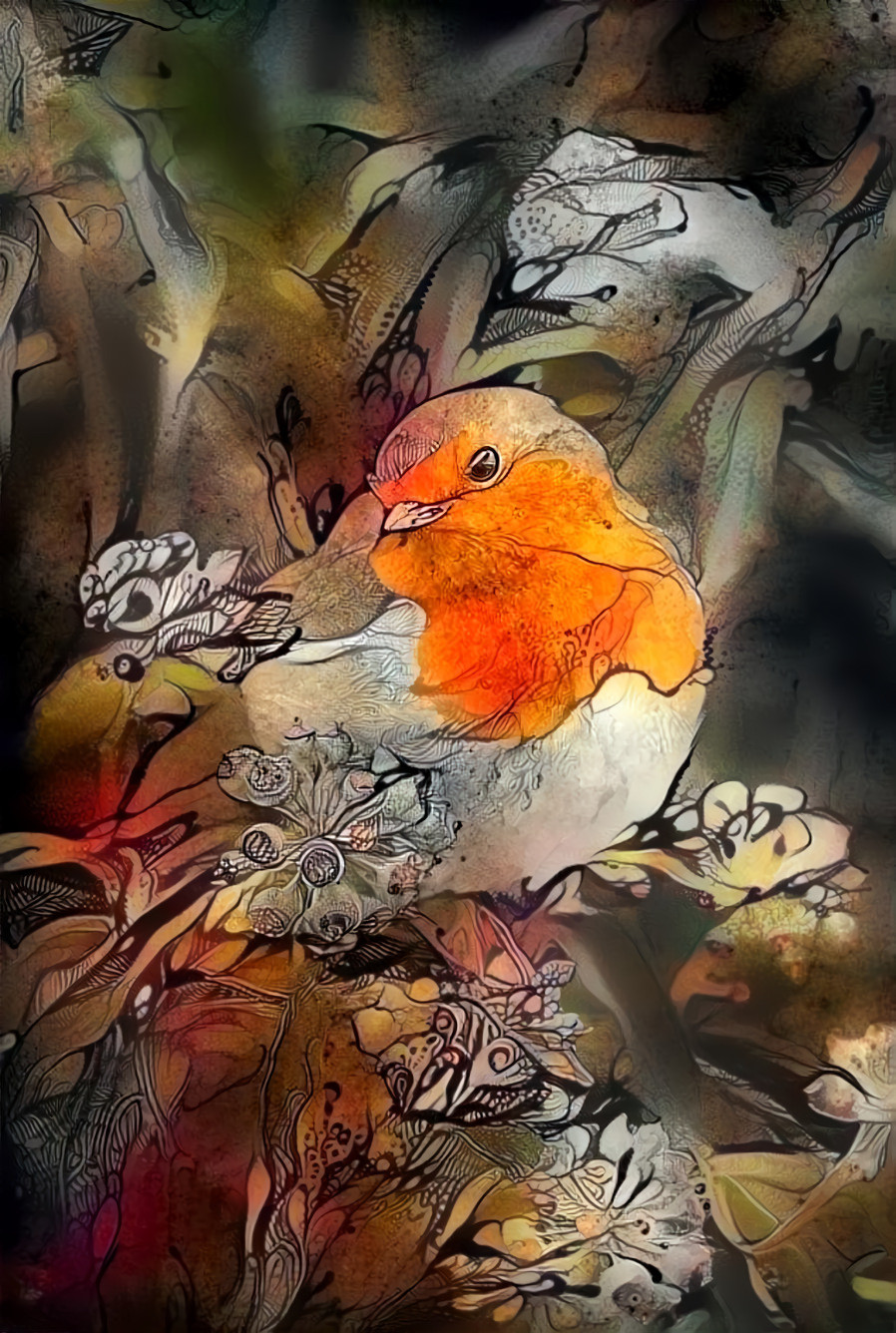 European Robin - Happy Holidays!