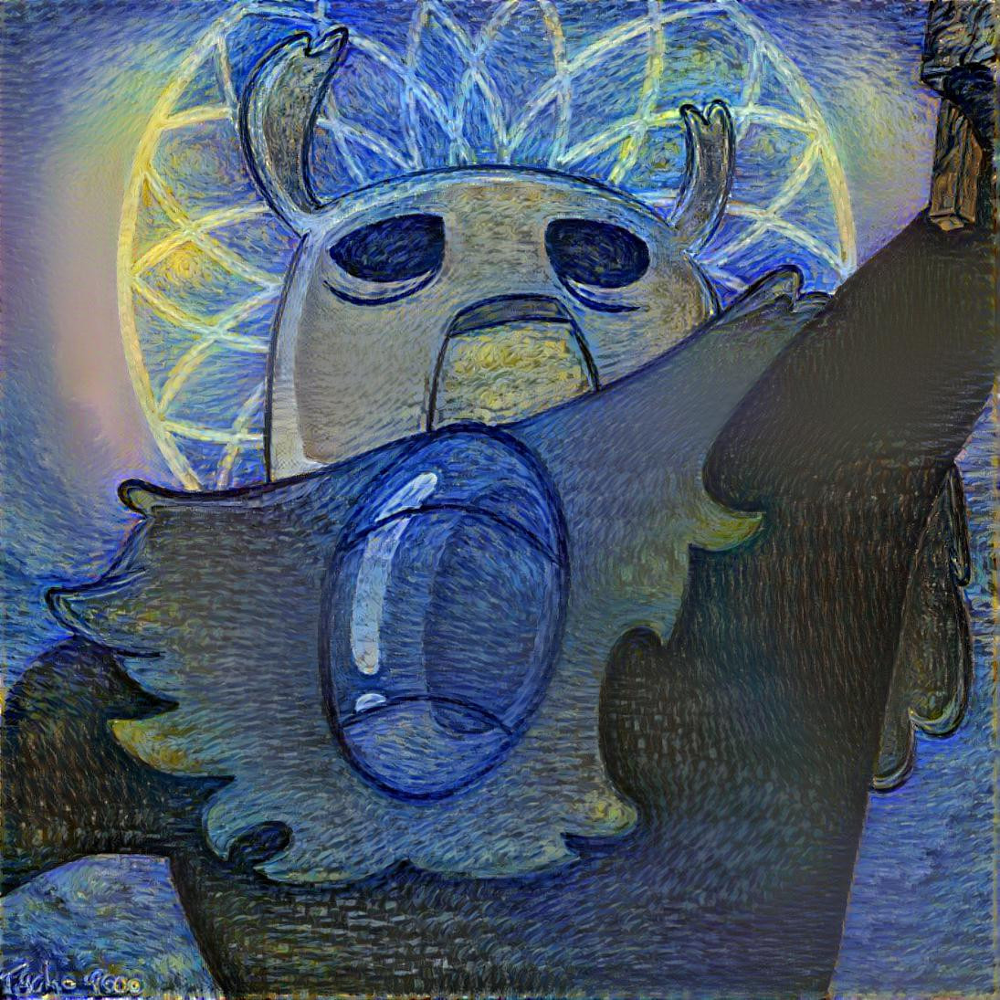 Grey Prince Zote, the one with the most Titles, became a Saint. (I hope the honor to DeepDream one of your works satifies https://tycho-9000-art-blog.tumblr.com/ )