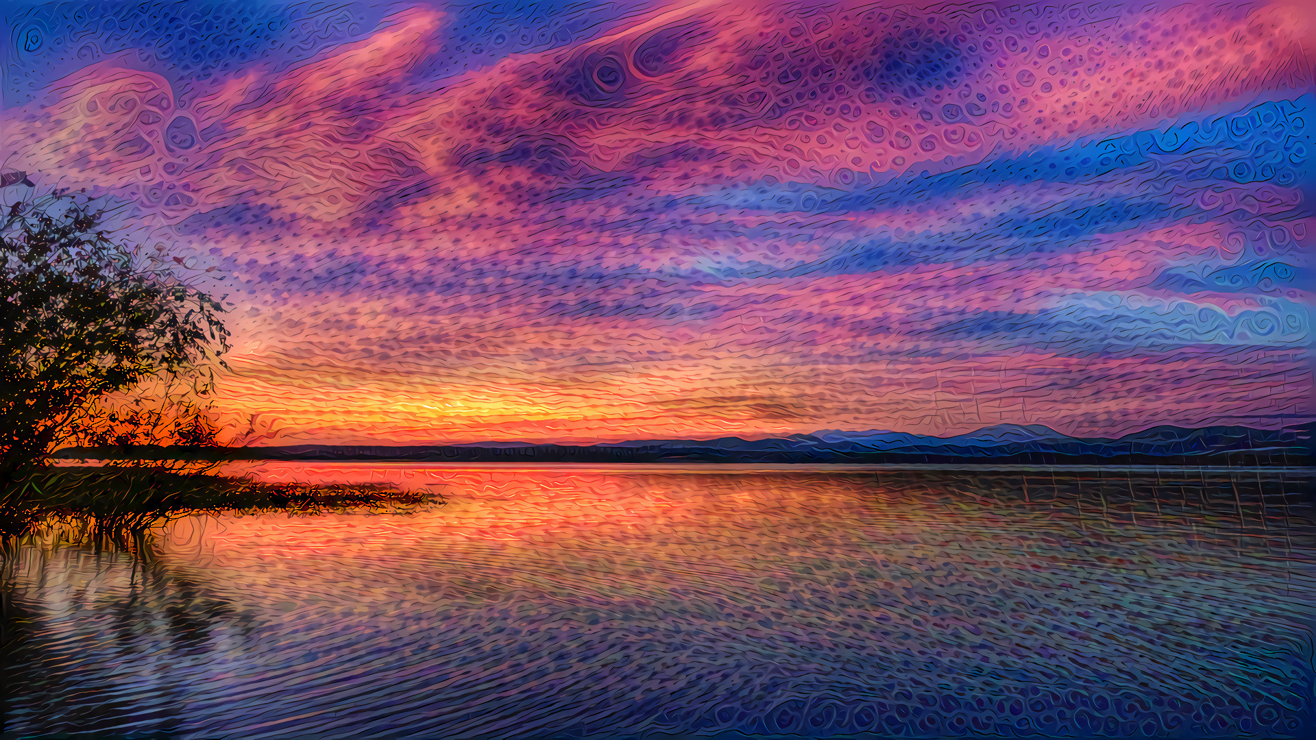 Lake at Sunset