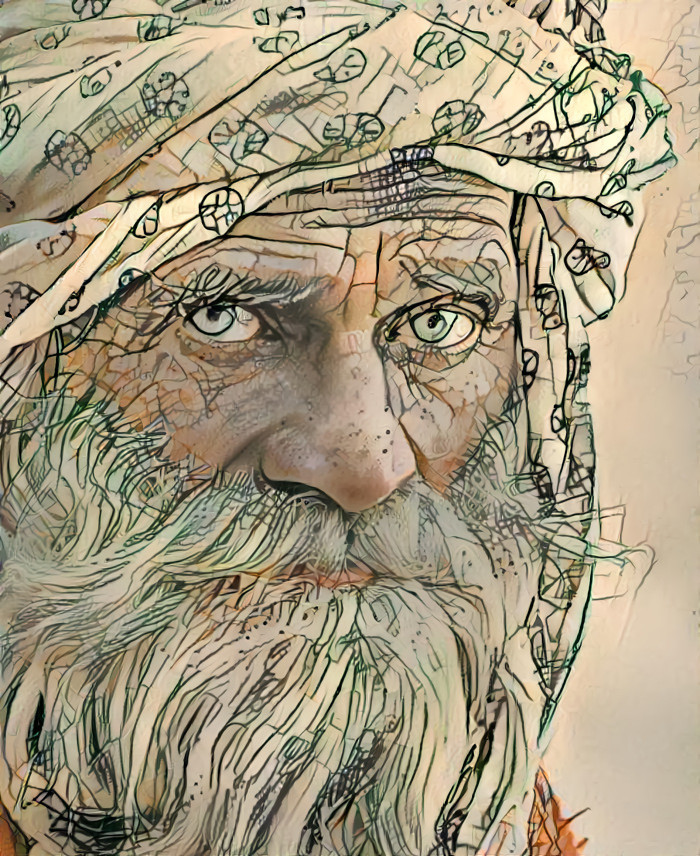 Portrait of an old Hindu man - 2