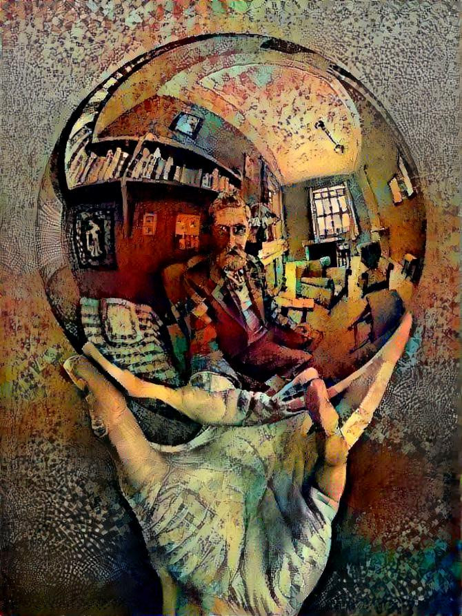 M. C. Escher: Self-portrait in reflecting sphere