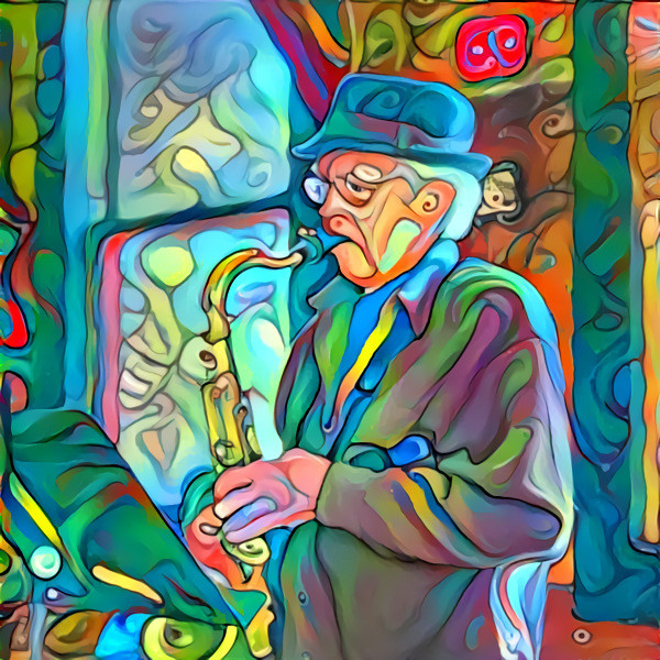 The sax player