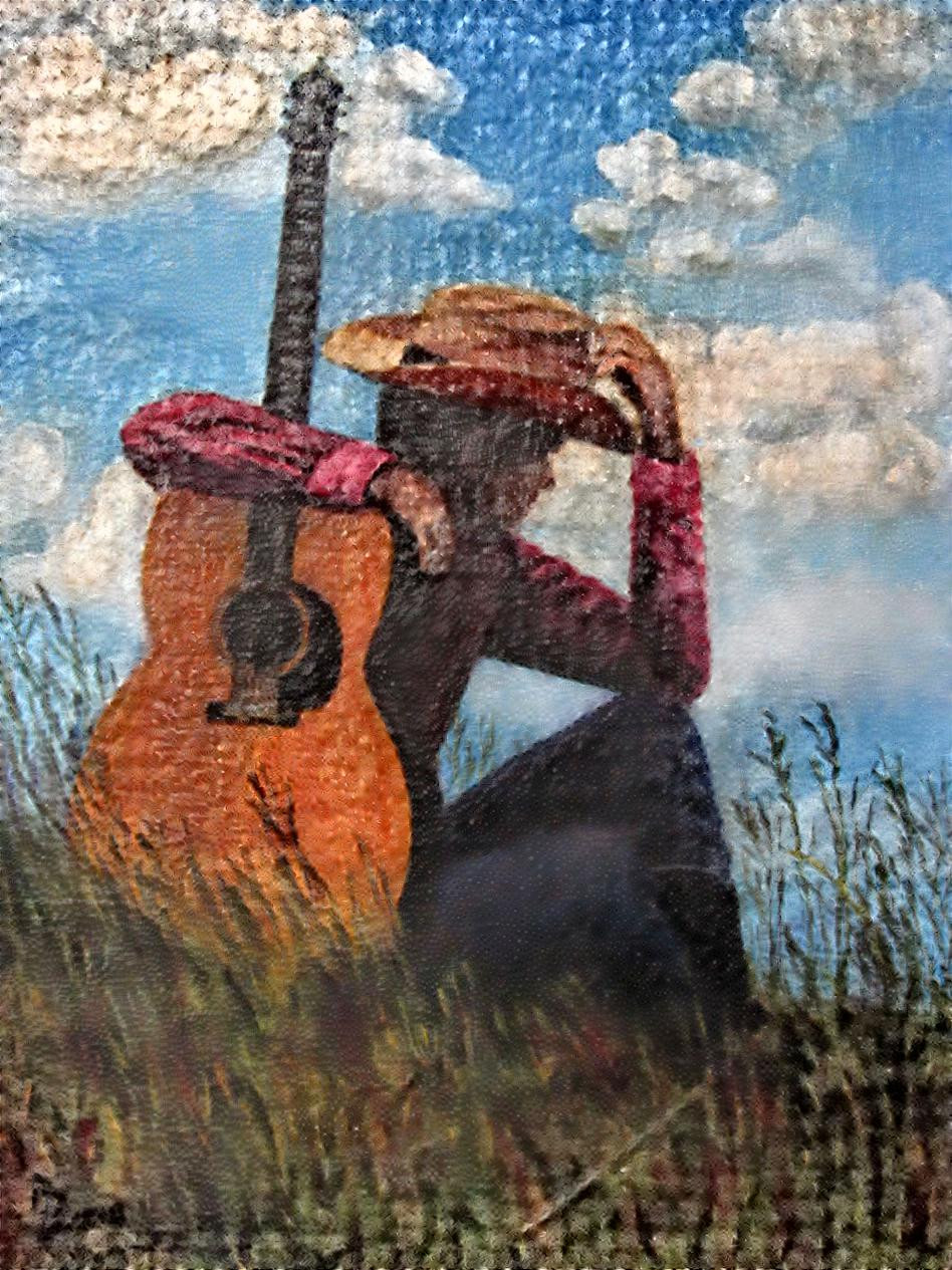 Texas Cowboy Painting