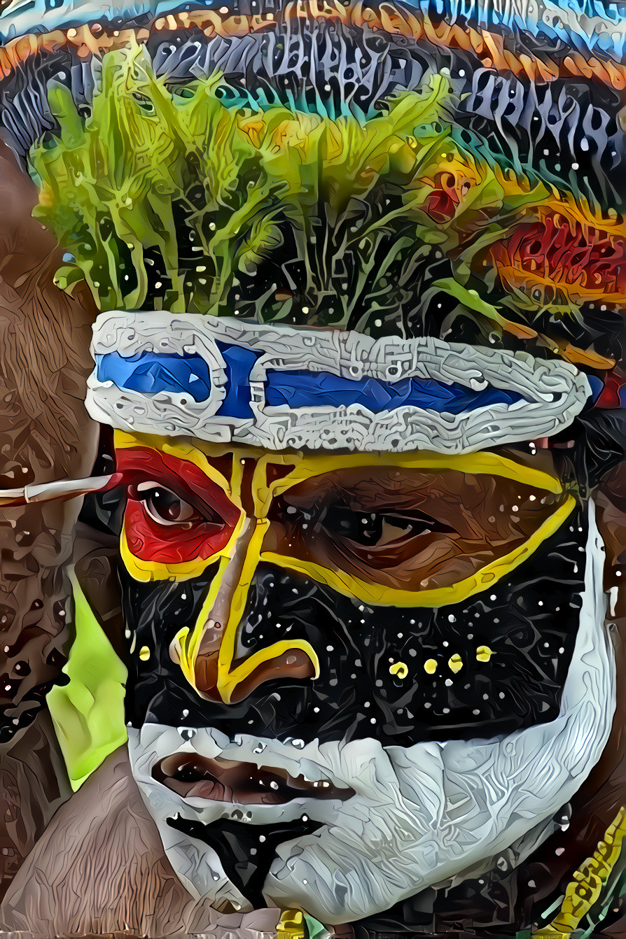 Papua New Guinea Tribal Mask 