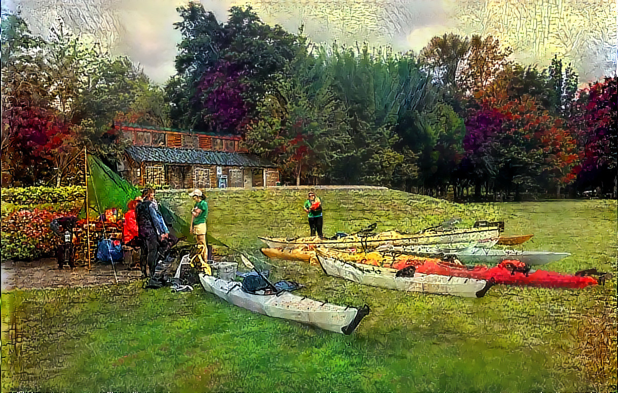 Kayak picnic at Vancouver lake last weekend.