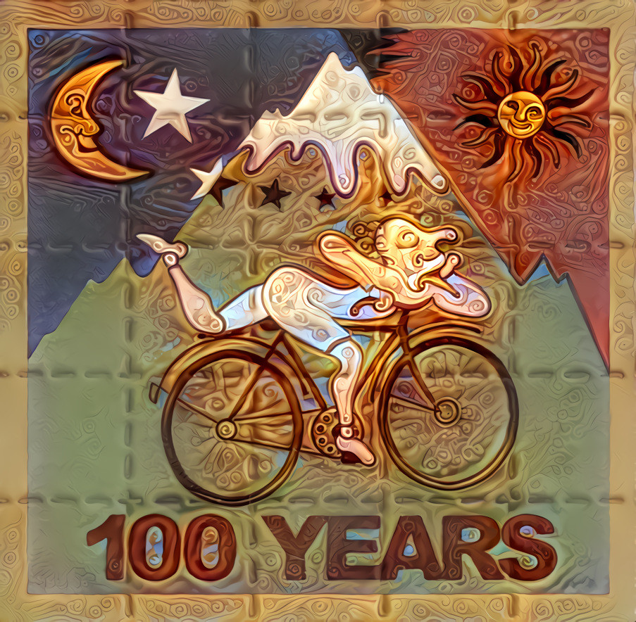 Psychedelic lsd blotter art 100 years acid trip