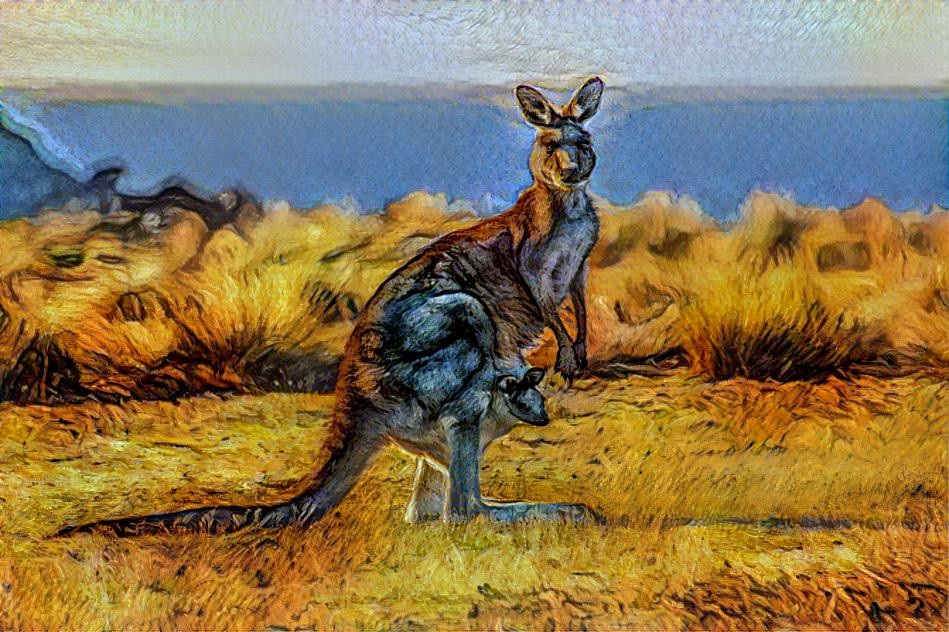 Kangaroo Painting