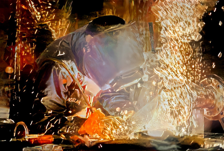 SparkMan - About: Arc Welder: 1) https://en.wikipedia.org/wiki/Shielded_metal_arc_welding 2) https://www.wisegeek.com/what-is-metal-arc-welding.htm - Source: Public Domain: U.S. Navy photo - https://commons.wikimedia.org/wiki/File:US_Navy_101007-N-83