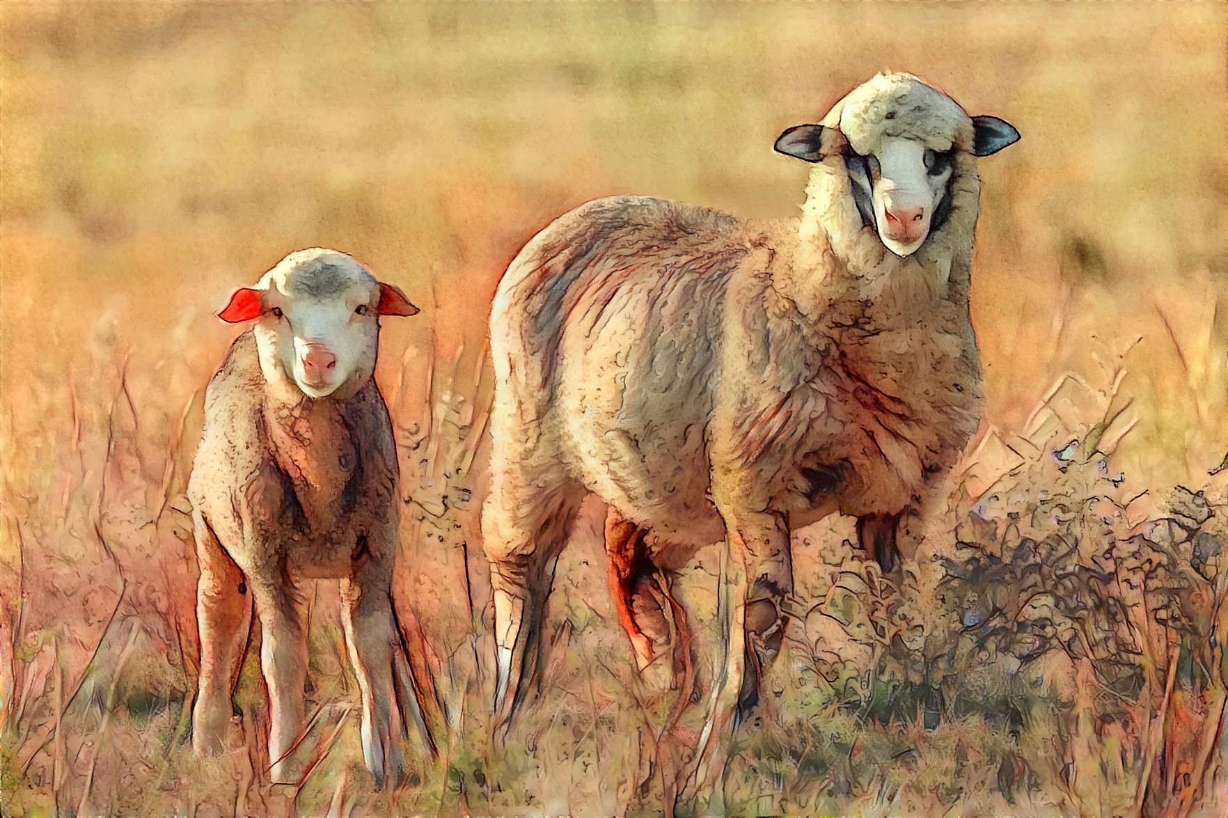 Ewe and Lamb