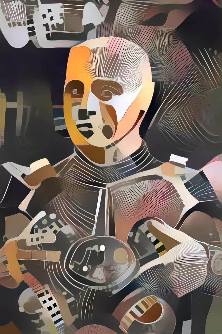 kryten - robot from red dwarf - geometric beige