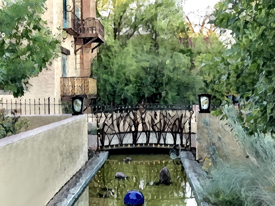 Garden at La Posada Hotel, Winslow, Arizona. Source is my own photo.