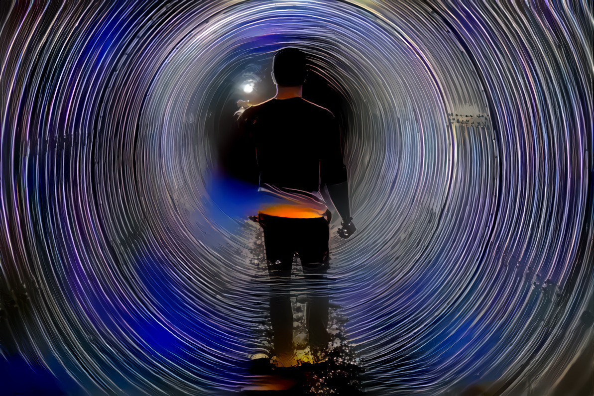 Star tunnel boy with fire belt IV •