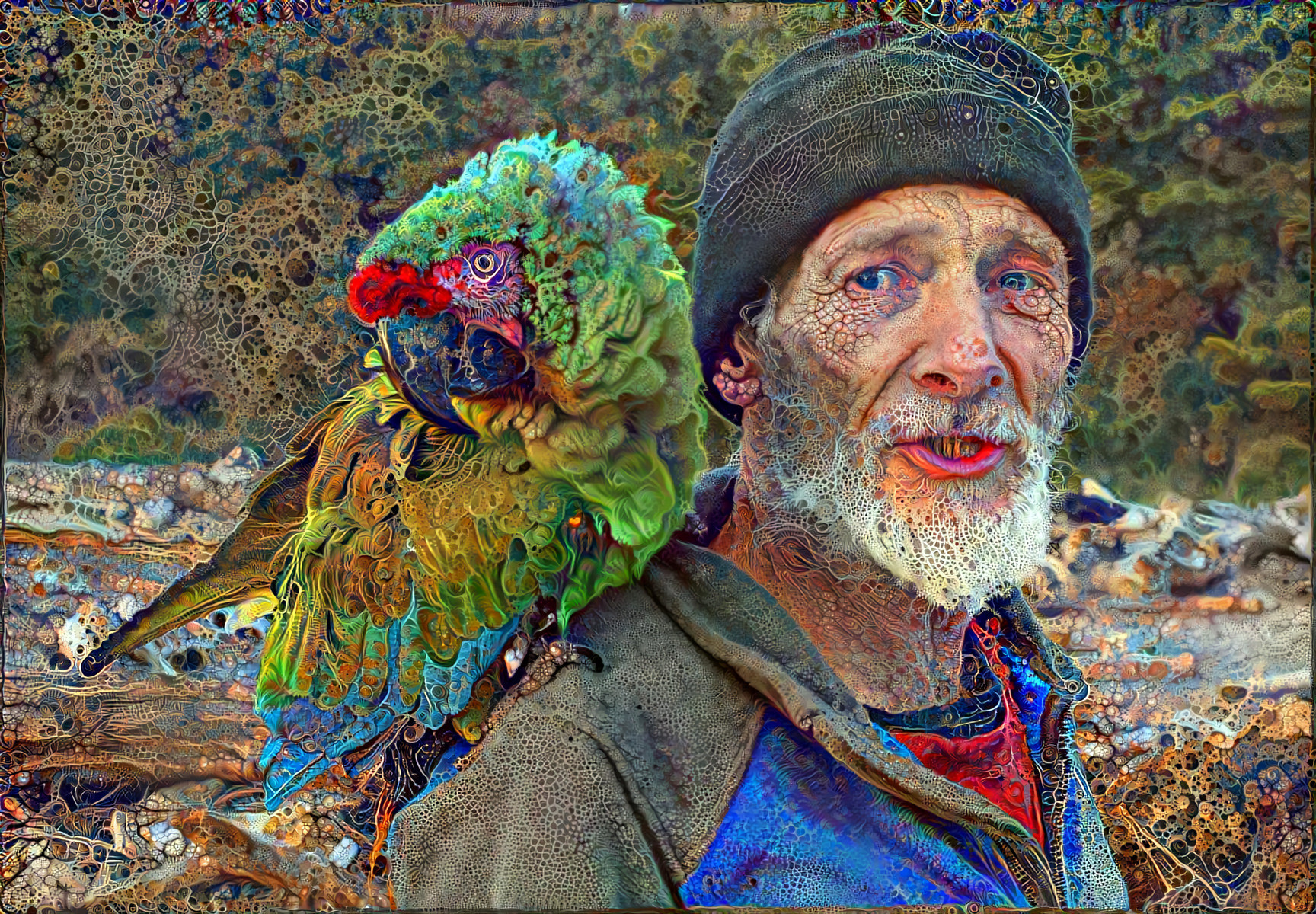 parrot man on taft beach