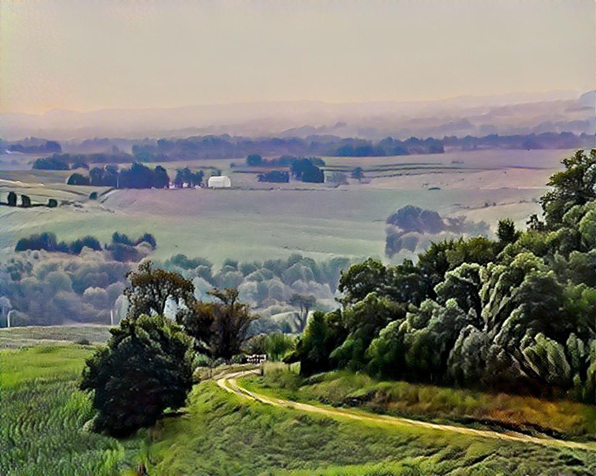 Rolling Hills Amidst the Morning Fog