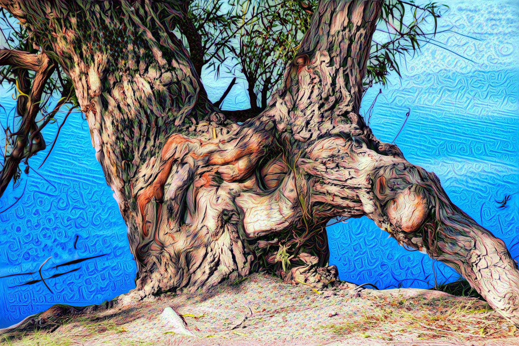 Tree Trunk, Kyle Lake, Texas