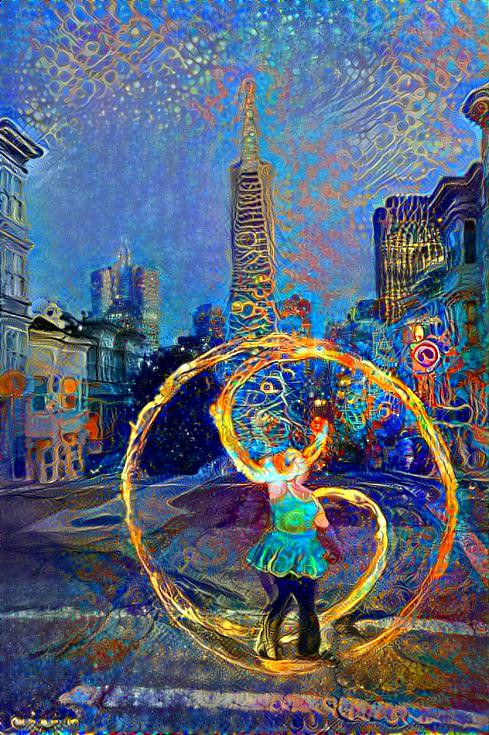 GlitterGirl Fire Poi Yin Yang Transamerica BLD