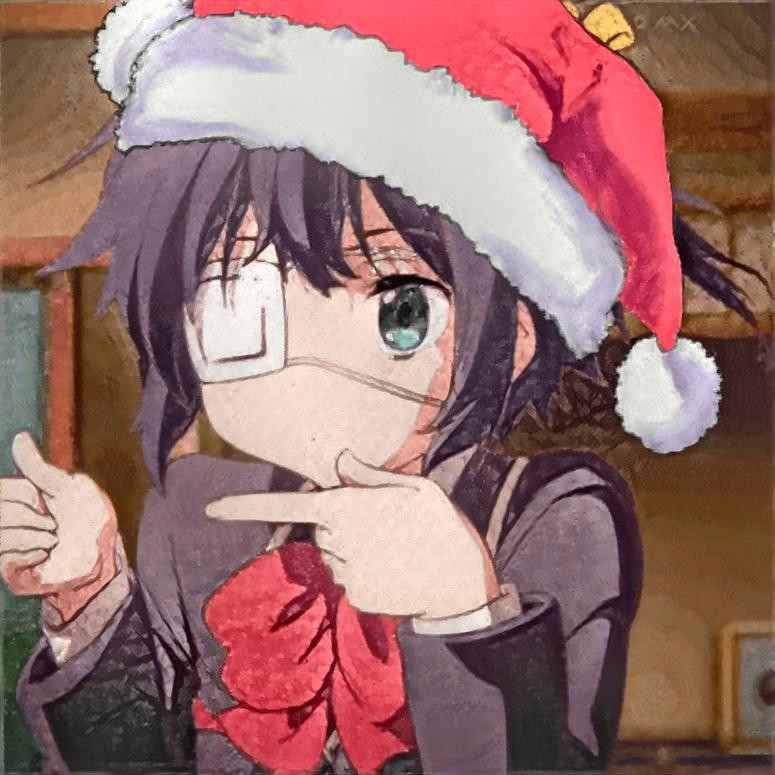 You've been visited by christmas spirit rikka, liking this dream will give you good luck, a bunch of likes, a new follower, and a happy message