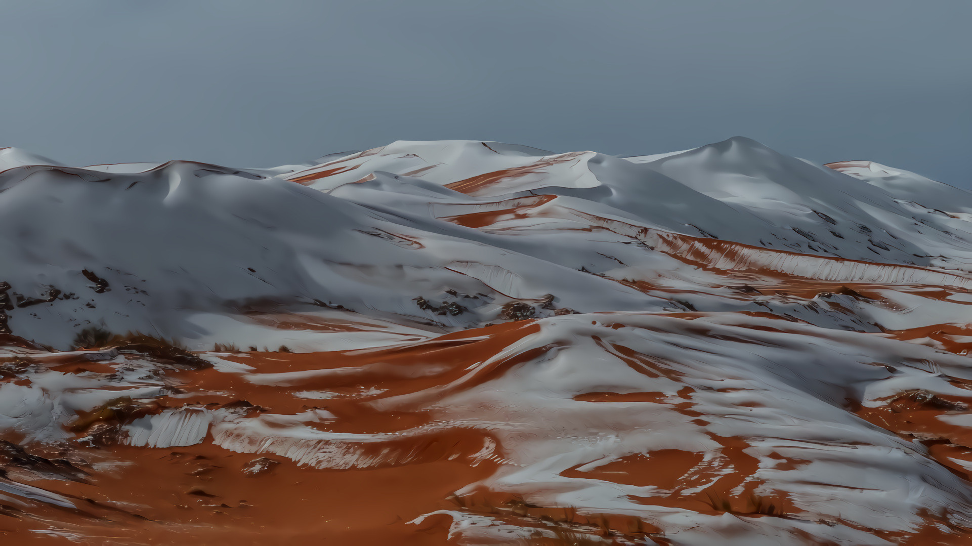 Snow, Desert, Landscape