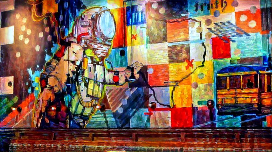 A Mellow Mushroom mural + Leonid Afremov