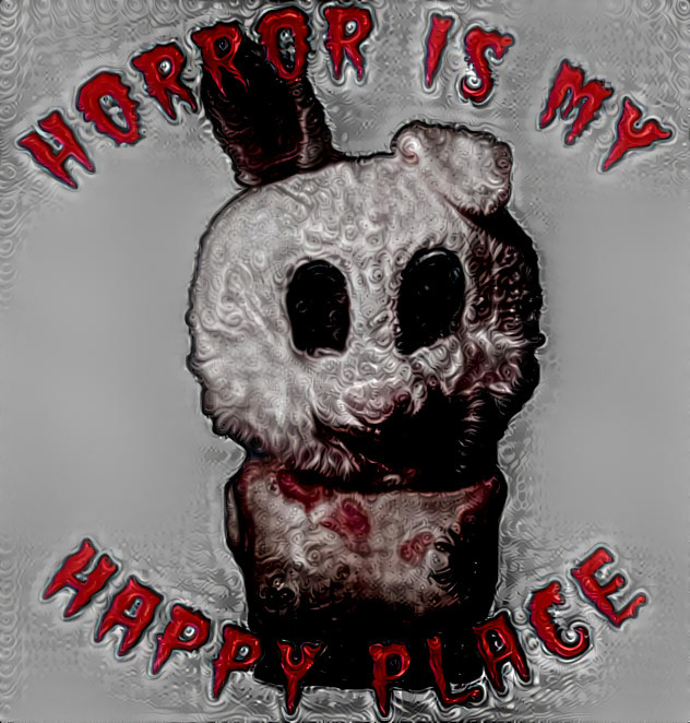 Horror Is My Happy Place- One of my horror photos that I made into a t-shirt design for my RedBubble shop.