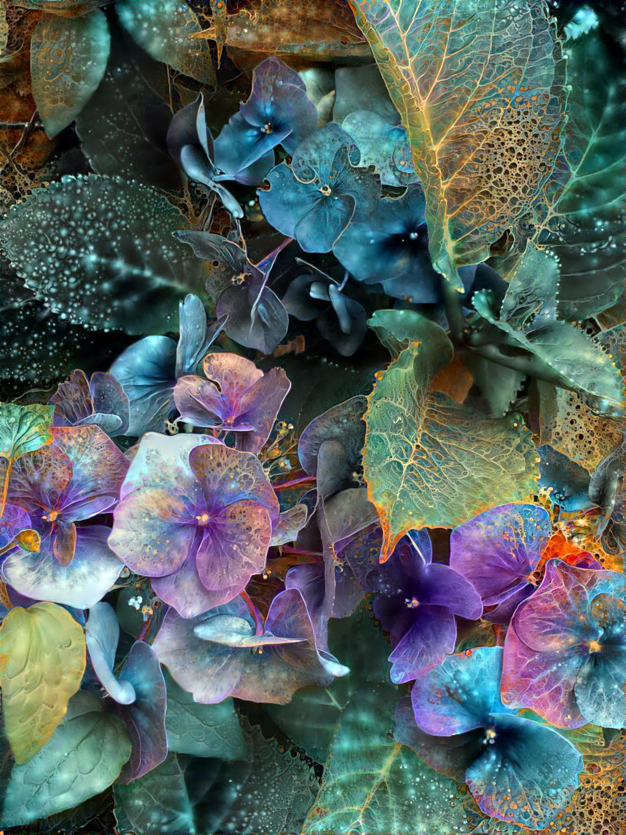 Hydrangea 1 Blues Purples FHD