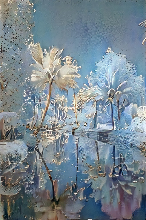 Snowy Palm Trees