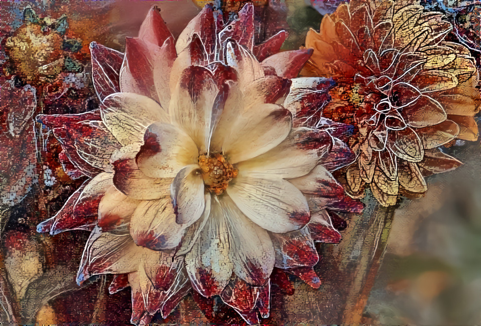 faded dahlias