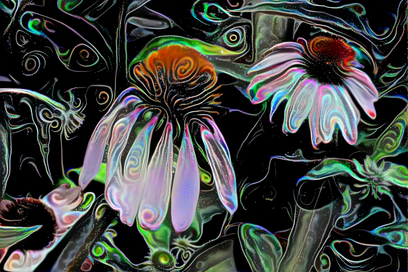 Neon Cone Flowers