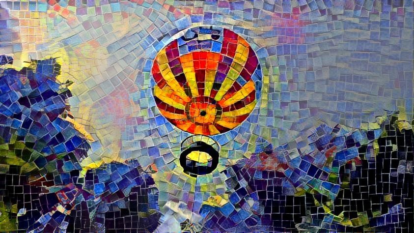 Mosaic Style - Conner Prairie Hot Air Balloon By Kurt Beard