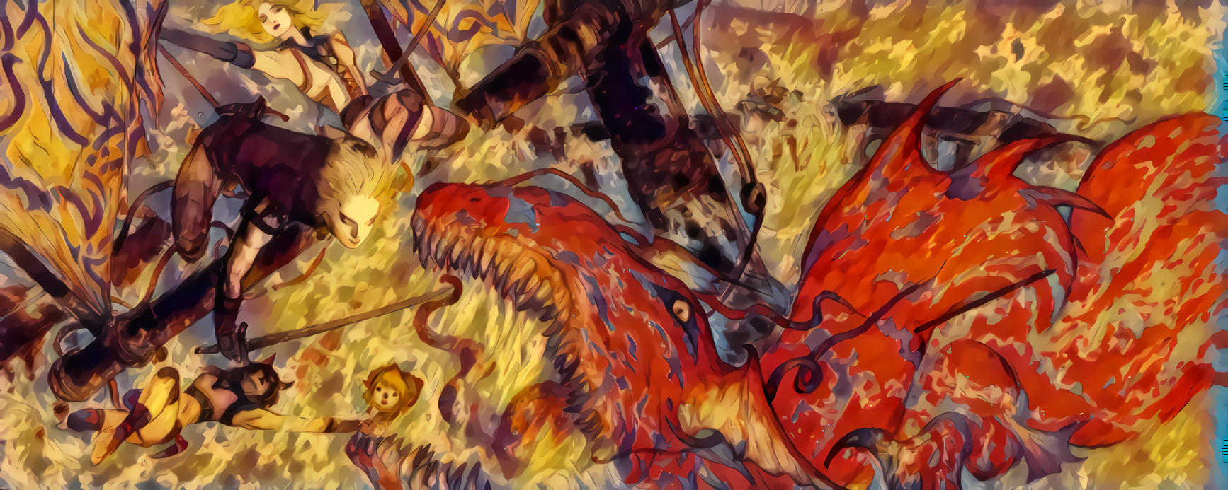 Yoshitaka Amano in flames