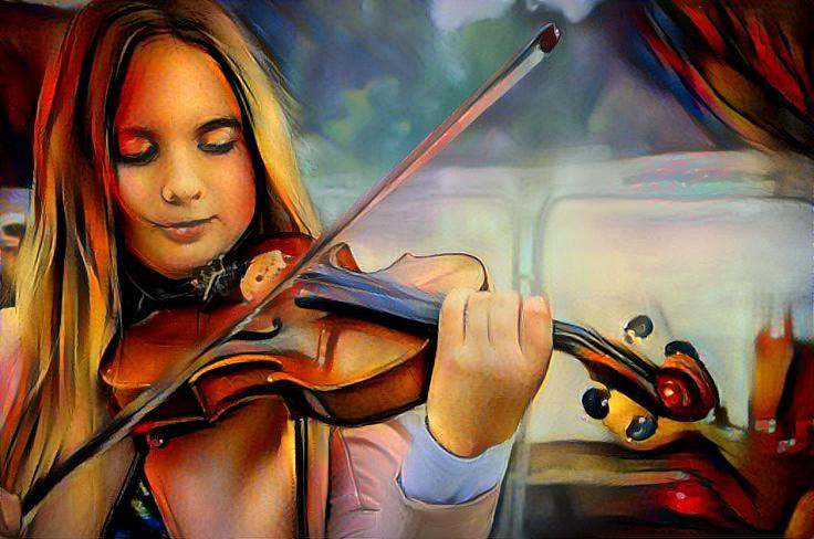 Girl with a violin