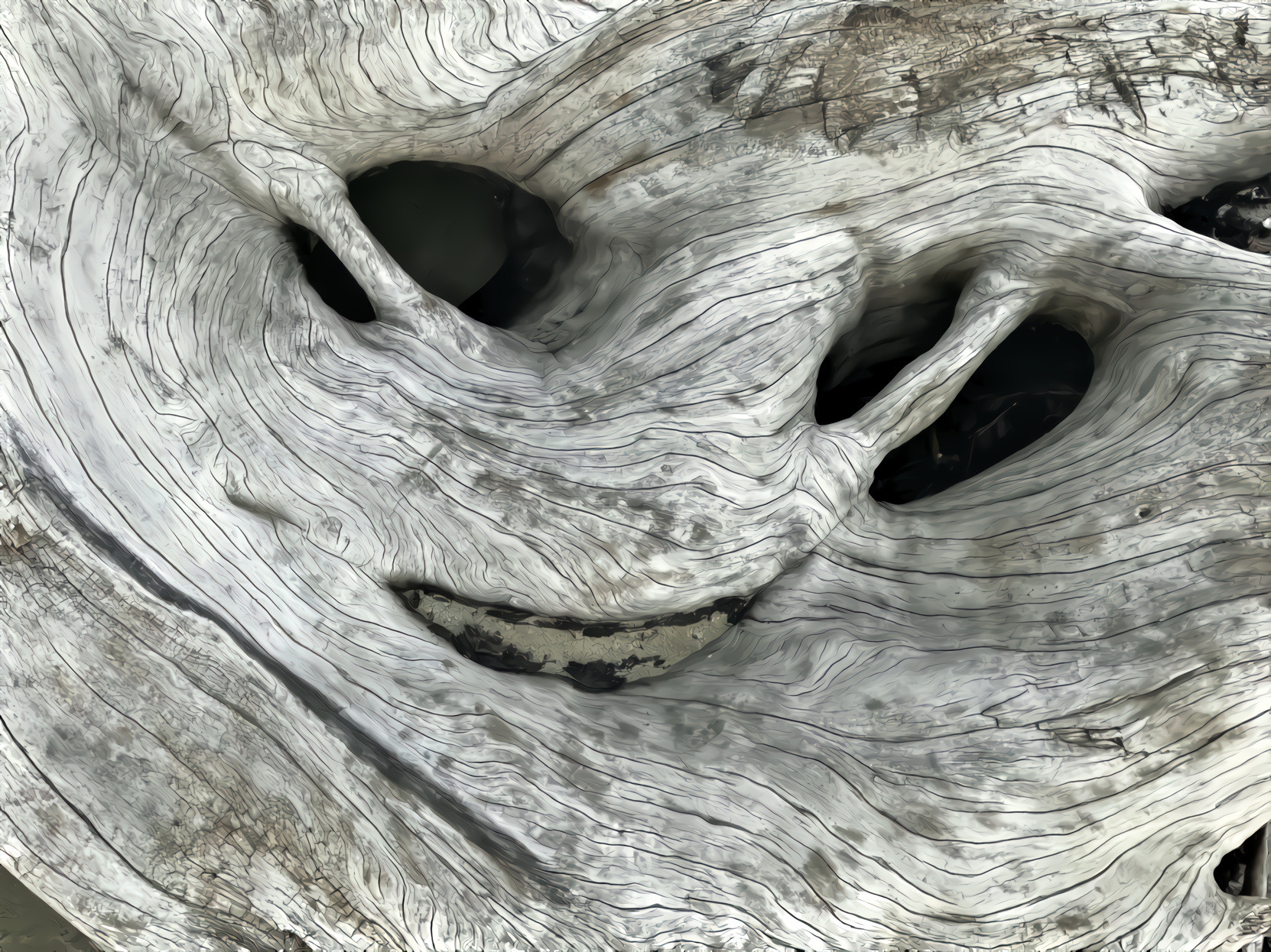 Driftwood Alien on the Beach