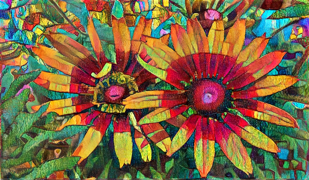 Rudbeckia 1 underlaid 2 tapestry 7